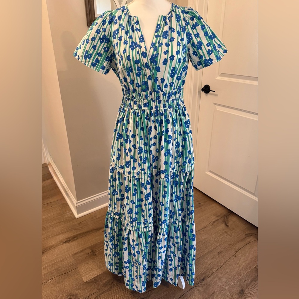 Anthropologie Blue Floral Dress